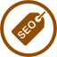 brown seo tag 3 icon