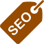 brown seo tag icon