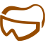 brown skydiving gear icon