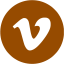 brown vimeo 4 icon