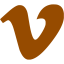 brown vimeo icon