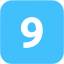 caribbean blue 9 filled icon