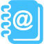 caribbean blue address book icon