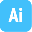 caribbean blue adobe ai icon