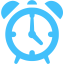 caribbean blue alarm clock icon