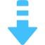 caribbean blue arrow down 6 icon