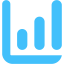 caribbean blue bar chart 2 icon