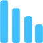 caribbean blue bar chart 4 icon