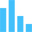 caribbean blue bar chart 5 icon