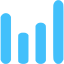 caribbean blue bar chart 6 icon