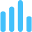 caribbean blue bar chart 7 icon