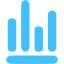 caribbean blue bar chart 8 icon