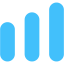 caribbean blue bar chart 9 icon