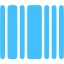 caribbean blue barcode icon