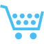 caribbean blue cart icon