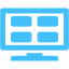 caribbean blue channel mosaic icon