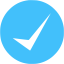 caribbean blue check mark 11 icon