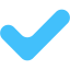 caribbean blue check mark 12 icon