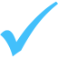 caribbean blue check mark 3 icon