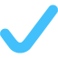 caribbean blue check mark 6 icon