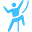 caribbean blue climbing icon