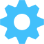 caribbean blue cog icon