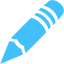 caribbean blue crayon icon