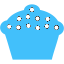 caribbean blue cupcake 5 icon