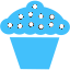 caribbean blue cupcake icon