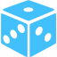 caribbean blue dice icon