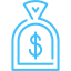 caribbean blue dollar icon