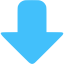 caribbean blue down icon