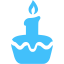 caribbean blue easter cake icon