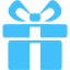 caribbean blue gift icon