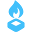 caribbean blue hex burner icon