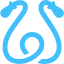 caribbean blue jump rope icon