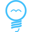 caribbean blue light bulb 4 icon