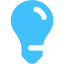 caribbean blue light bulb 5 icon