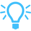 caribbean blue light bulb 6 icon