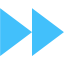 caribbean blue media skip forward icon