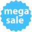 caribbean blue mega sale badge icon