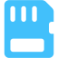 caribbean blue memory card icon