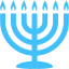 caribbean blue menorah icon