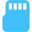 caribbean blue micro sd icon