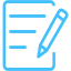 caribbean blue notepad icon