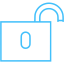 caribbean blue padlock 11 icon