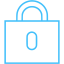 caribbean blue padlock 12 icon