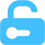 caribbean blue padlock 9 icon