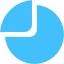 caribbean blue pie chart 2 icon