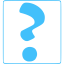 caribbean blue question mark 10 icon